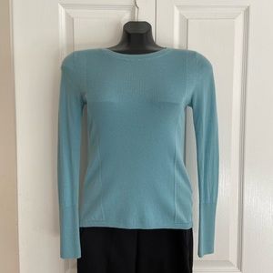 Barely worn merino wool aqua blue sweater